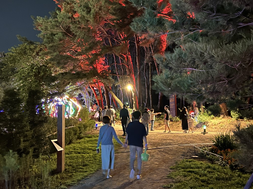 루미나 네온 카니발을 찾은 관람객들 모습